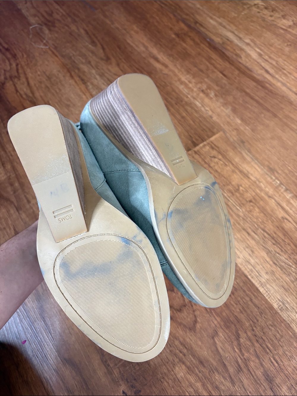 Toms Suede Ankle Booties in Sage Gray - Picture 5 of 7